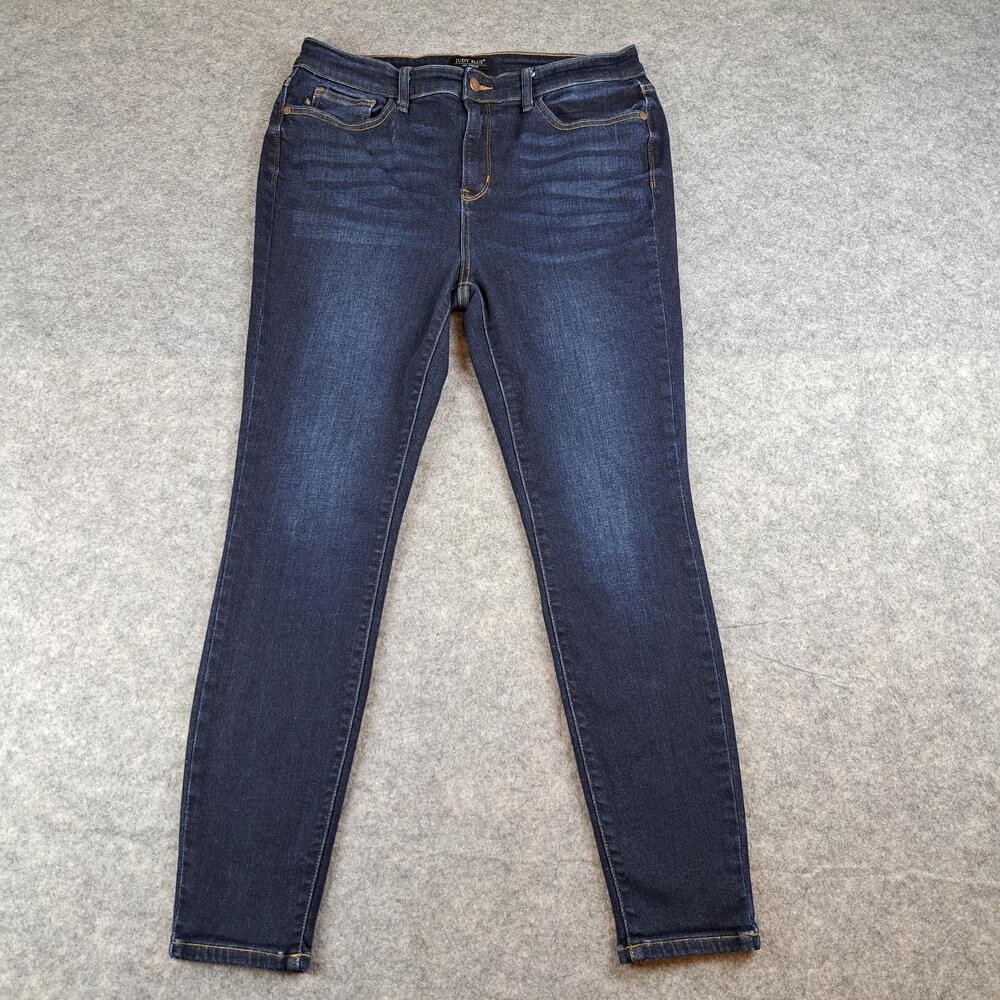 Judy Blue Jeans Womens 15/32 Dark Wash Skinny Fit Cotton Stretch Denim High Rise